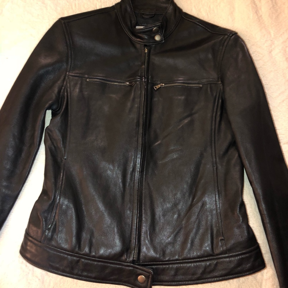 Women’s GENUINE LEATHER moto jacket